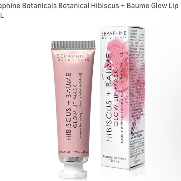 Seraphine Pink Hibiscus Glow Lip Mask NEW - Picture 2 of 3